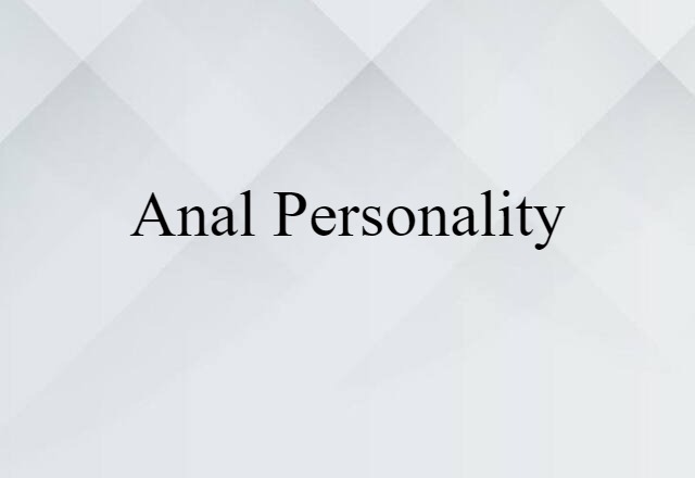 anal personality