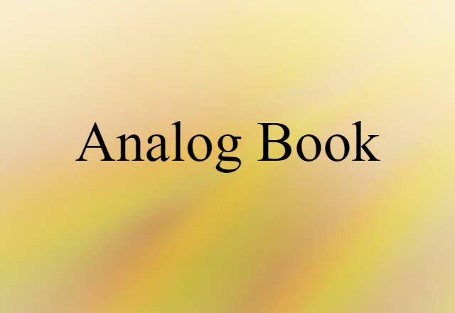 analog book