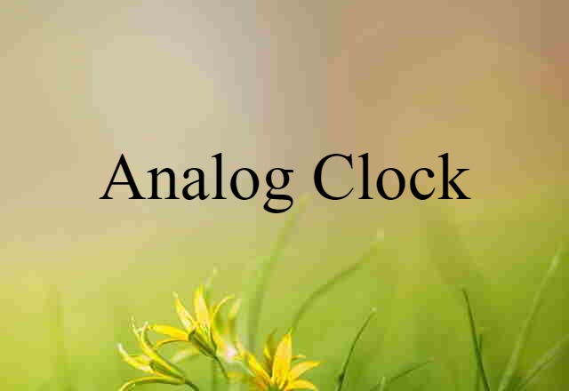 analog clock