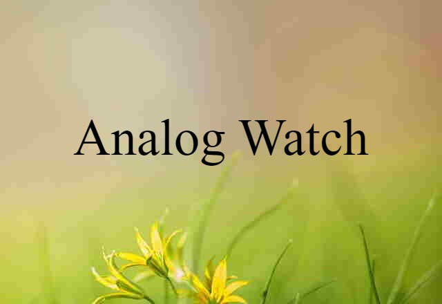 analog watch