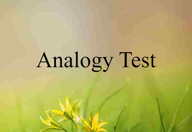 analogy test