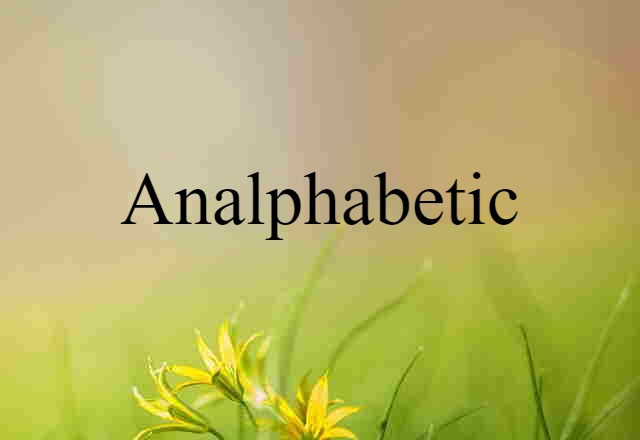 analphabetic