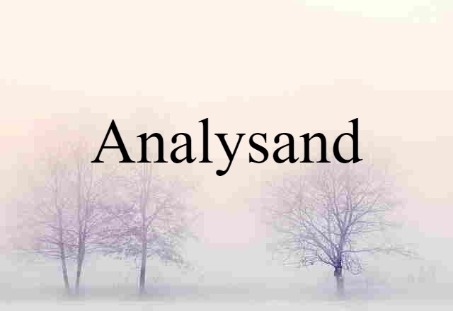 analysand