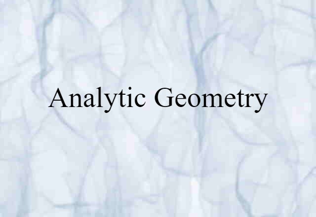 analytic geometry