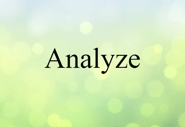 analyze