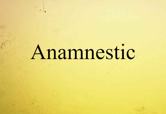 anamnestic