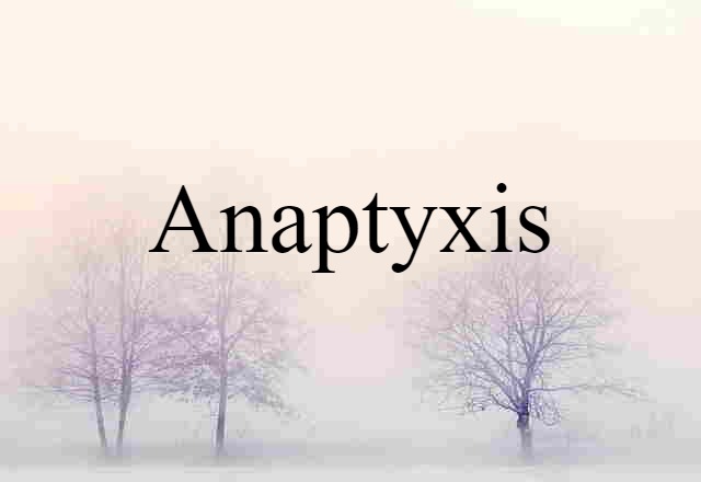 anaptyxis