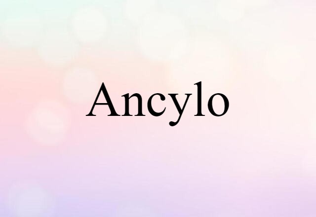 Ancylo (noun) Definition, Meaning & Examples