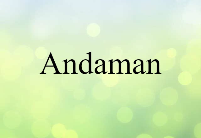 Andaman (noun) Definition, Meaning & Examples