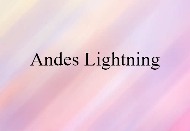 Andes Lightning (noun) Definition, Meaning & Examples