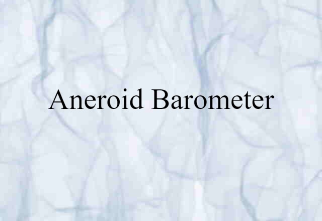 aneroid barometer