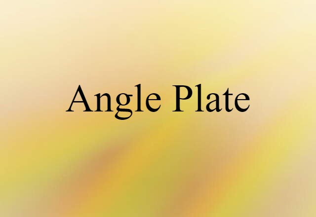 Angle Plate (noun) Definition, Meaning & Examples