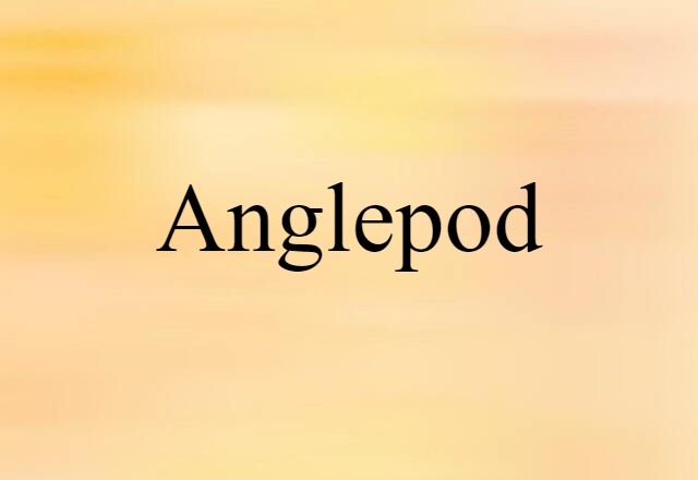 Anglepod (noun) Definition, Meaning & Examples