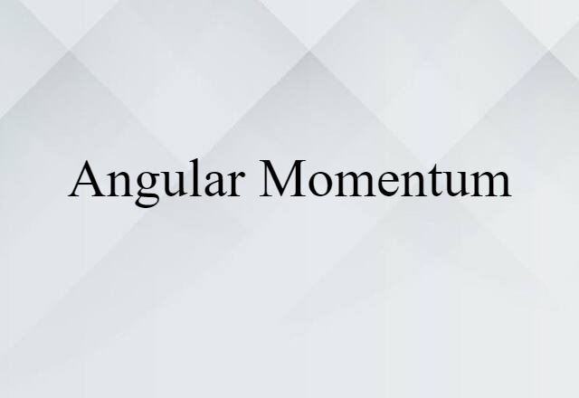 angular momentum