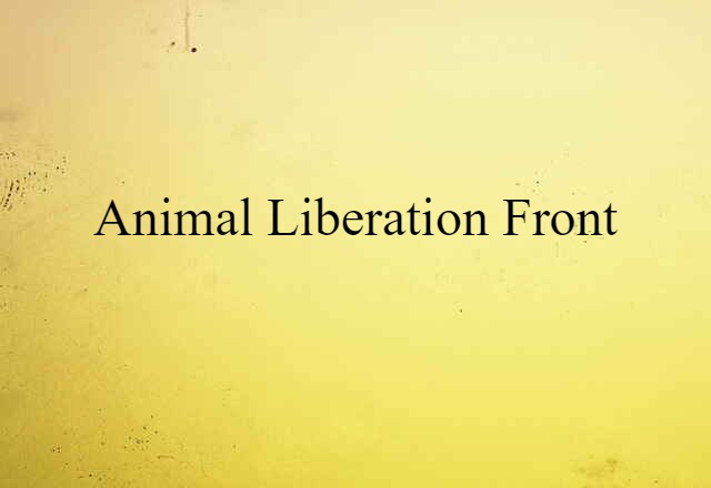 Animal Liberation Front