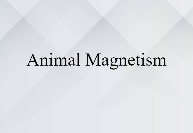 animal magnetism