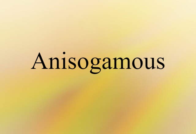 Anisogamous (noun) Definition, Meaning & Examples