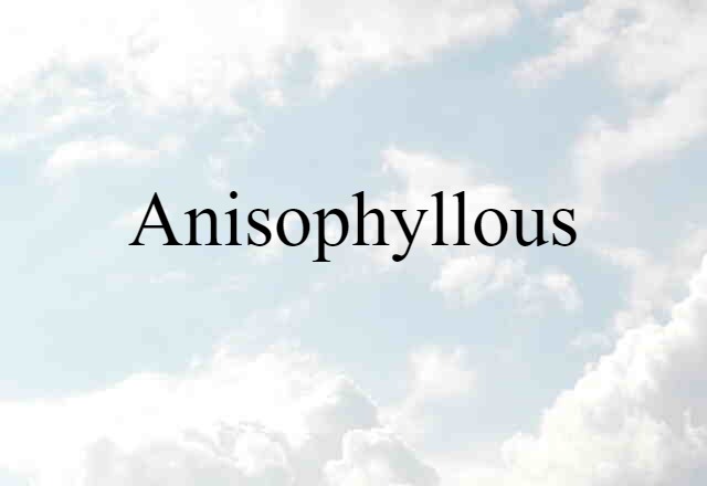 anisophyllous