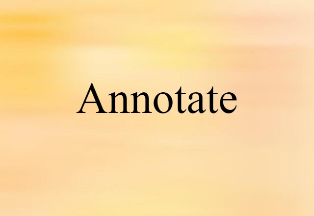 annotate