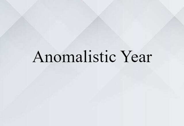 anomalistic year