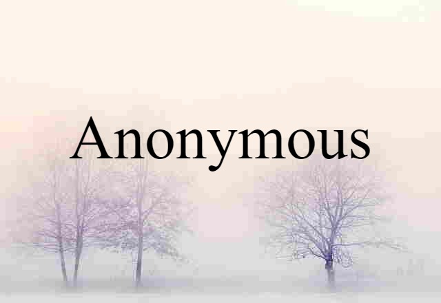 anonymous