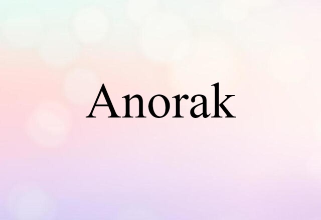 Anorak (noun) Definition, Meaning & Examples