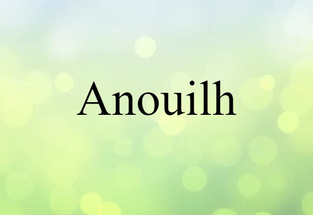 Anouilh (noun) Definition, Meaning & Examples