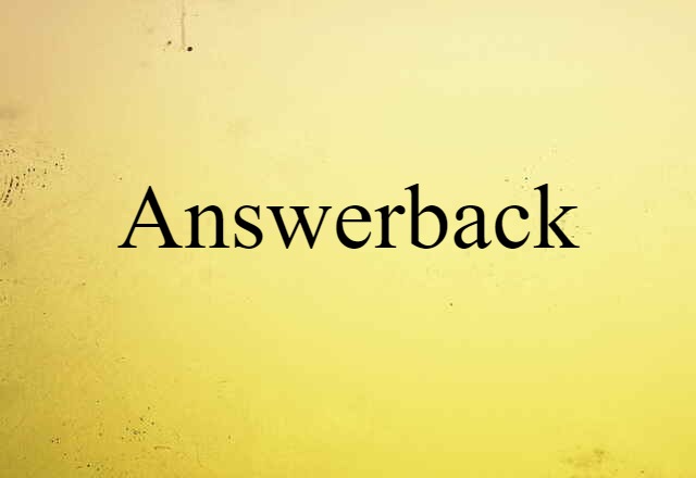 answerback