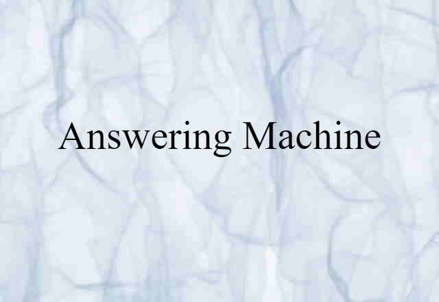 answering machine