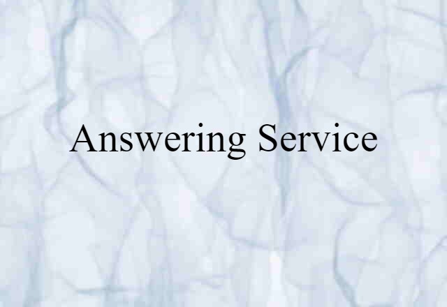 answering service