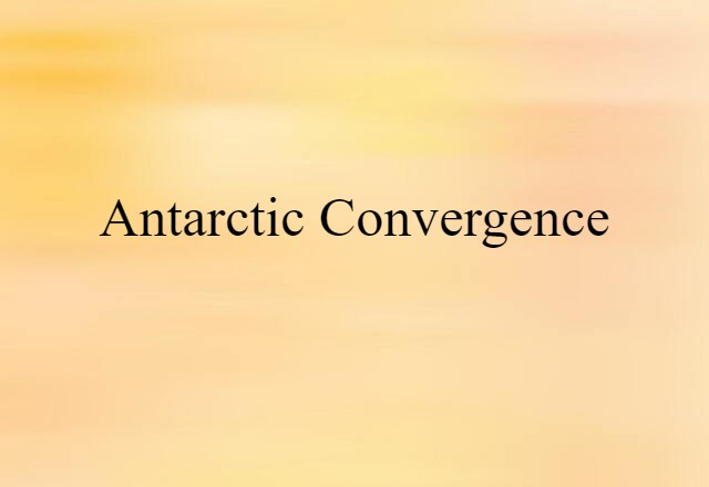 Antarctic Convergence