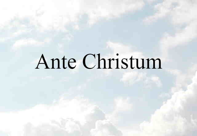 ante-Christum