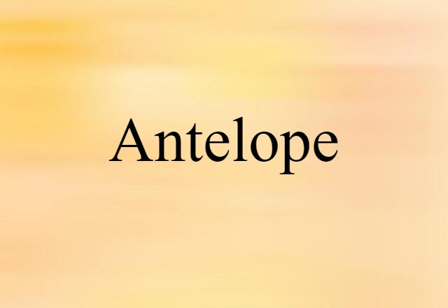 Antelope (noun) Definition, Meaning & Examples