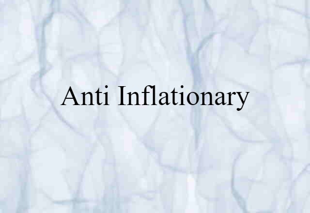 Anti-inflationary (noun) Definition, Meaning & Examples