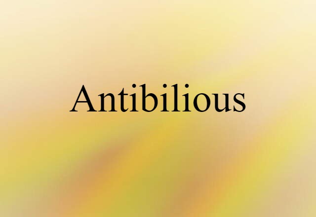 antibilious