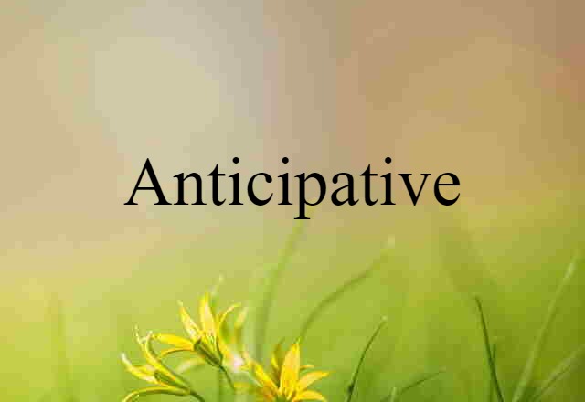 Anticipative (noun) Definition, Meaning & Examples