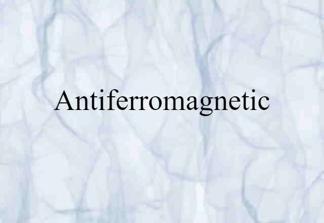 antiferromagnetic