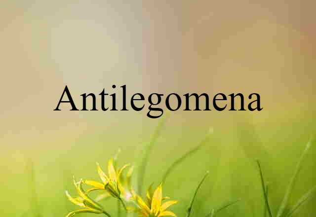 antilegomena