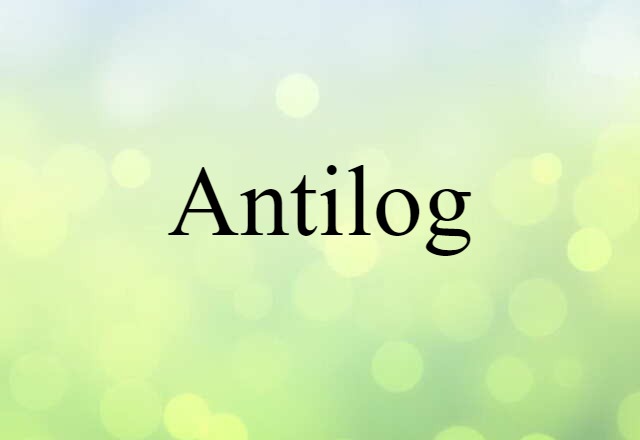 Antilog (noun) Definition, Meaning & Examples