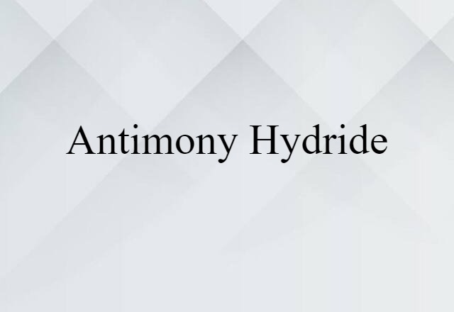 antimony hydride