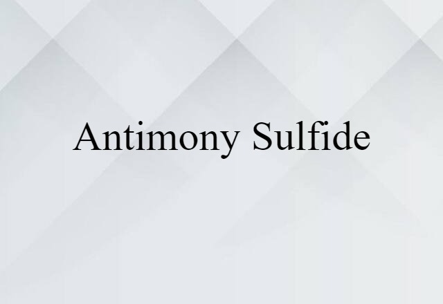 antimony sulfide