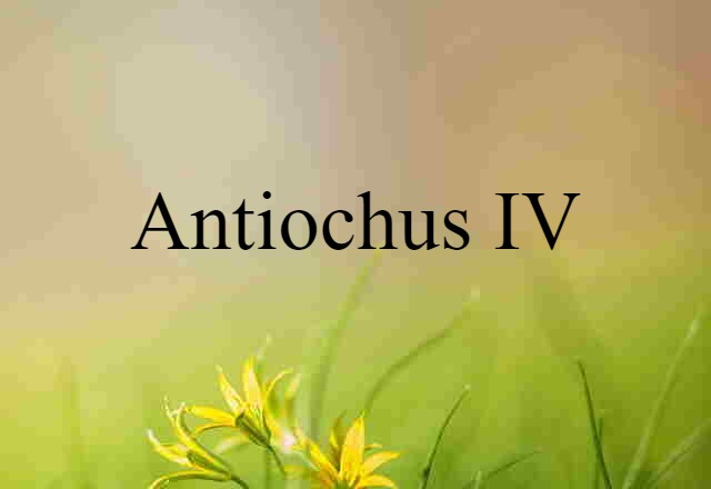 Antiochus IV (noun) Definition, Meaning & Examples