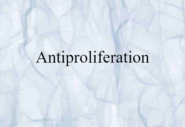 antiproliferation