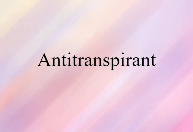 antitranspirant