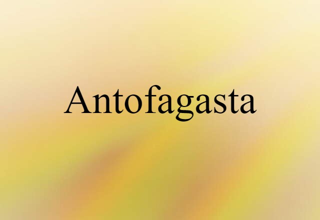 Antofagasta (noun) Definition, Meaning & Examples