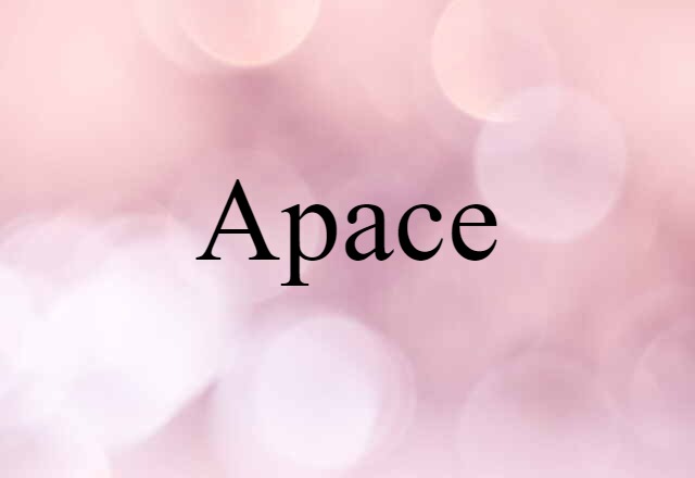 Apace (noun) Definition, Meaning & Examples