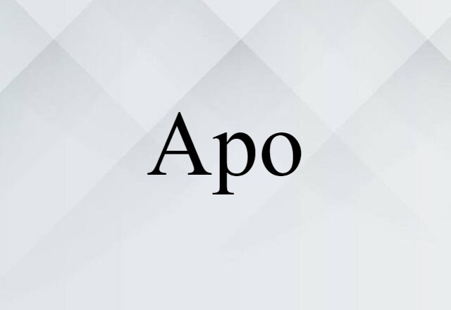 Apo (noun) Definition, Meaning & Examples