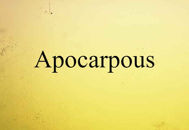 apocarpous