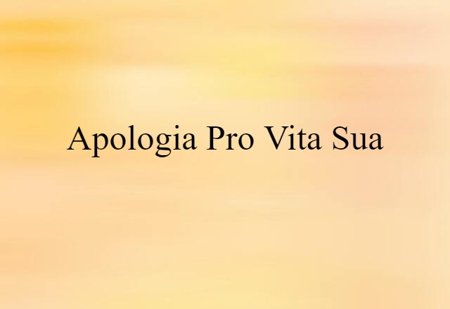 Apologia pro Vita Sua