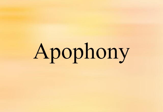 apophony